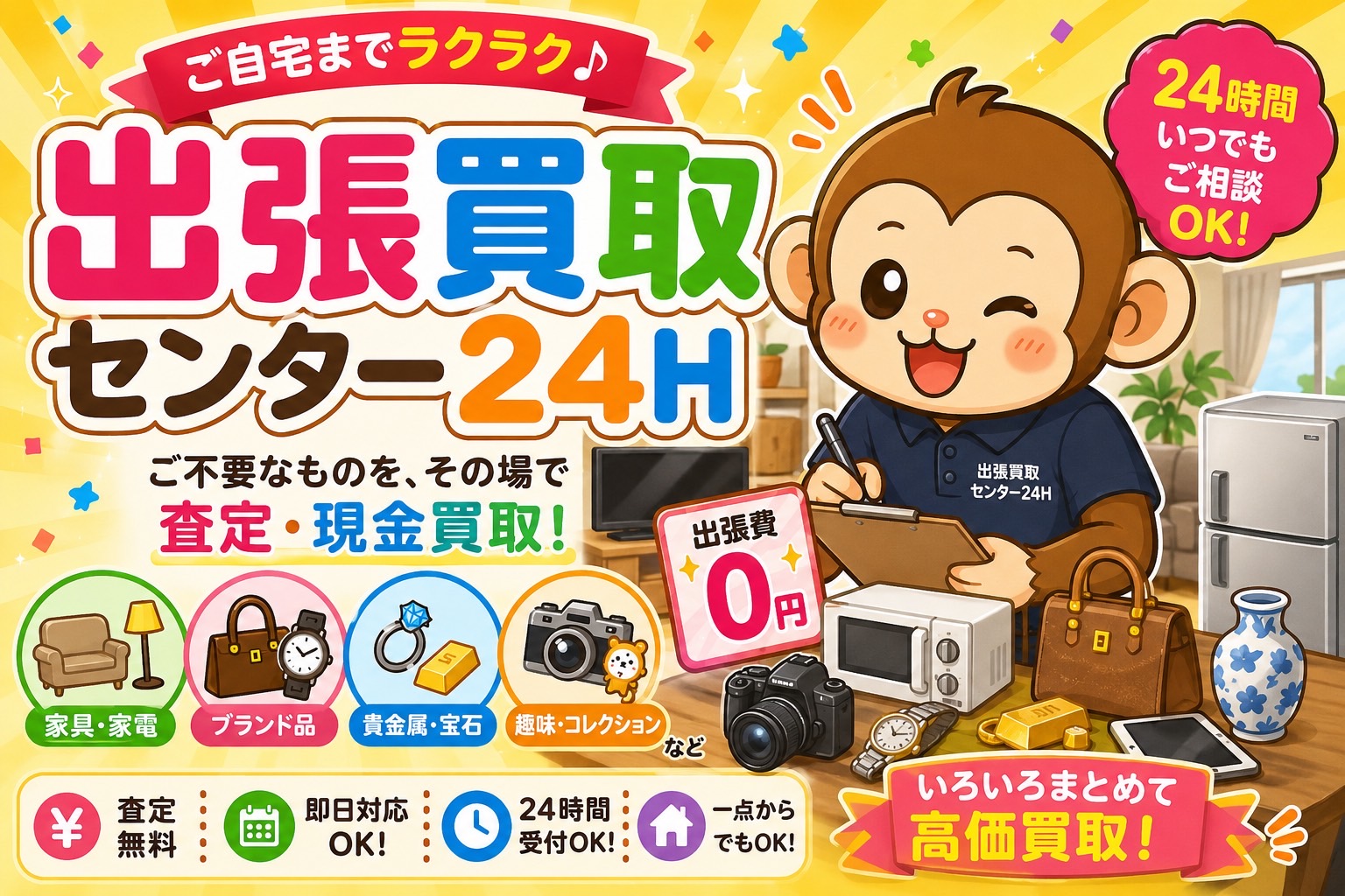 家具・家電・ブランド品の買取なら出張買取の足軽